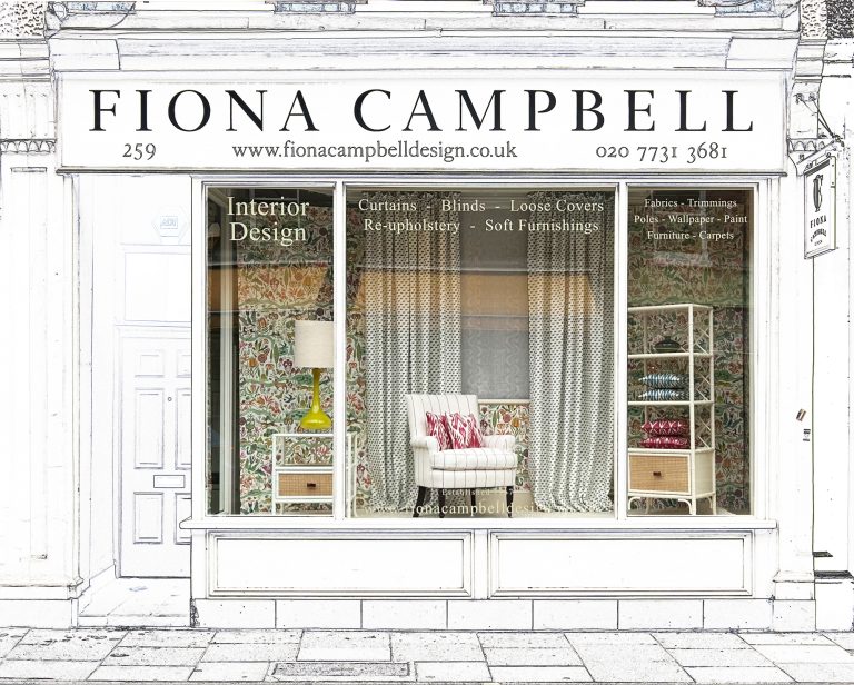 Fiona Campbell Design May to August shop window display