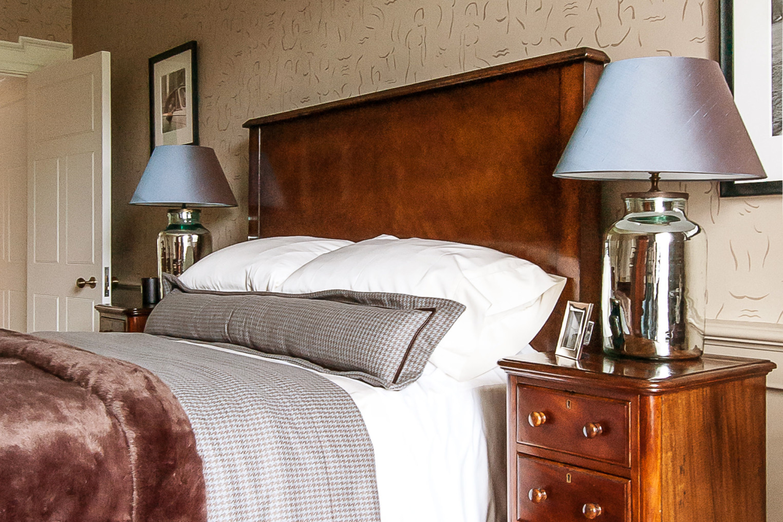 Country House bedroom interior design by Fiona Campbell Interior Design, London